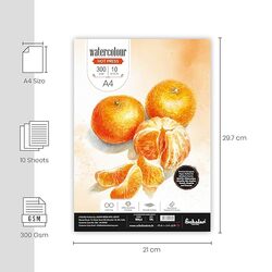 Scholar Watercolour Hot Press A4 300GSM 10 Loose Sheets